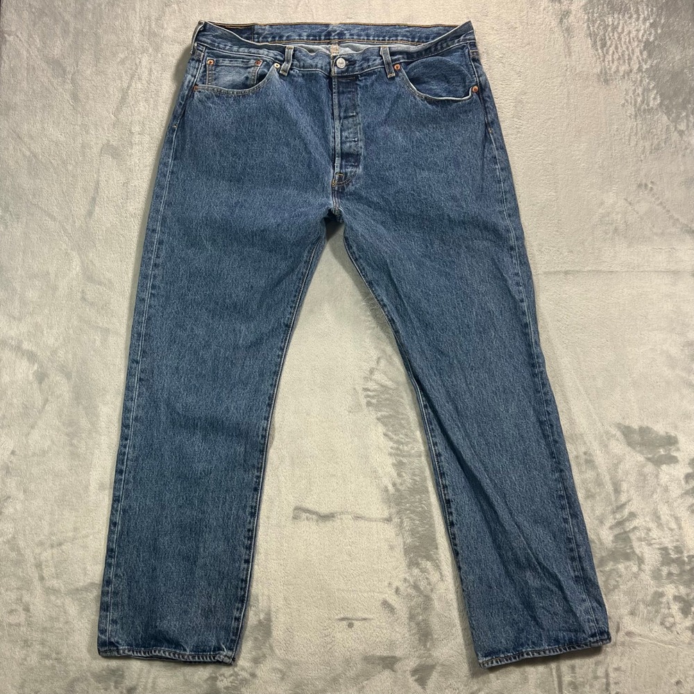 Levi's 501 Original Fit Men's Jeans 38x30 Blue Straight Leg Cotton Casual Work